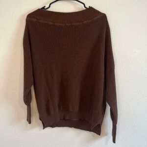 Wishlist Women’s Brown Wide Neck Sweater Size Medium